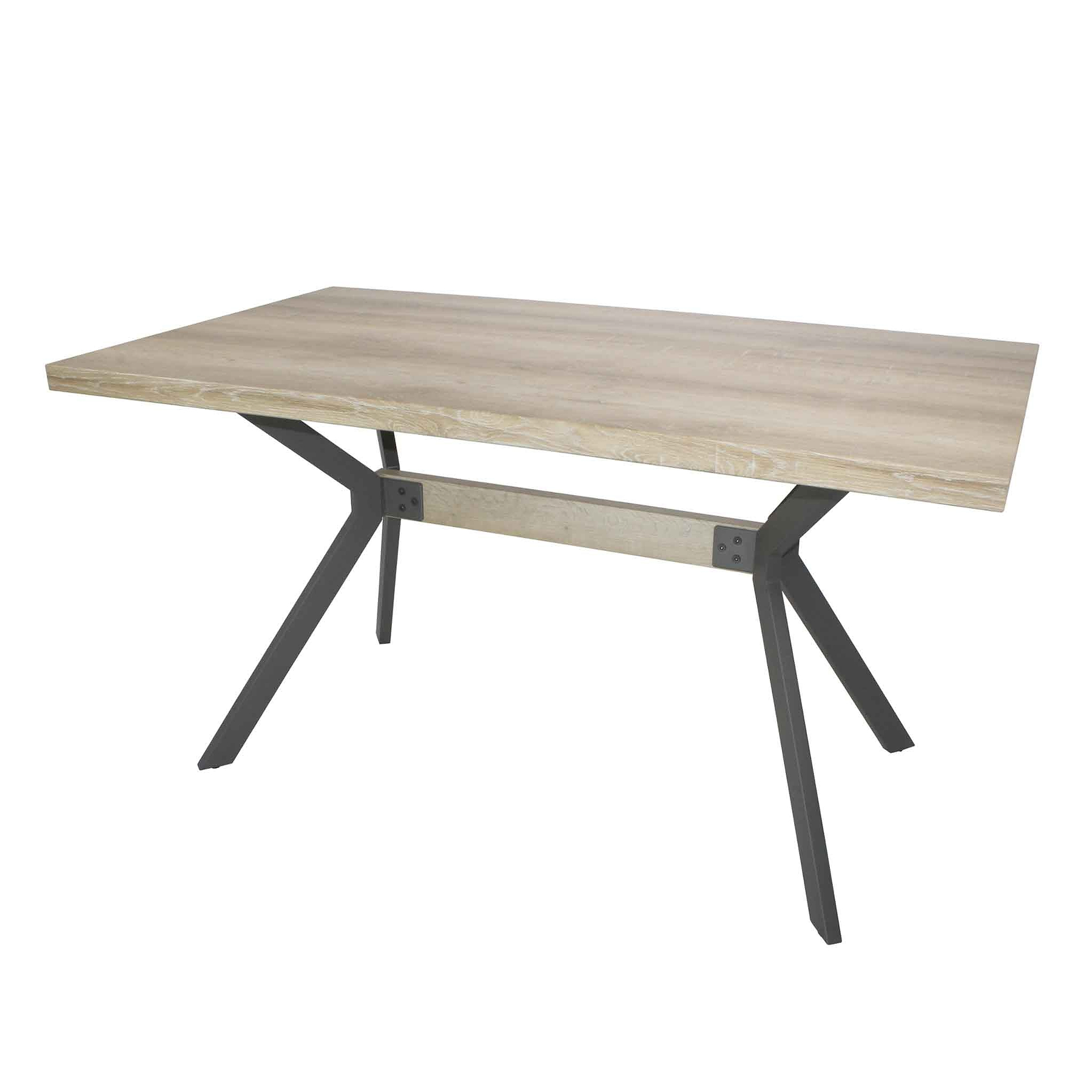 Allen 180cm Dining Table with Grey Steel Legs 