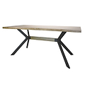 Allen 180cm Dining Table with Grey Steel Legs 