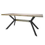 Allen 180cm Dining Table with Grey Steel Legs 