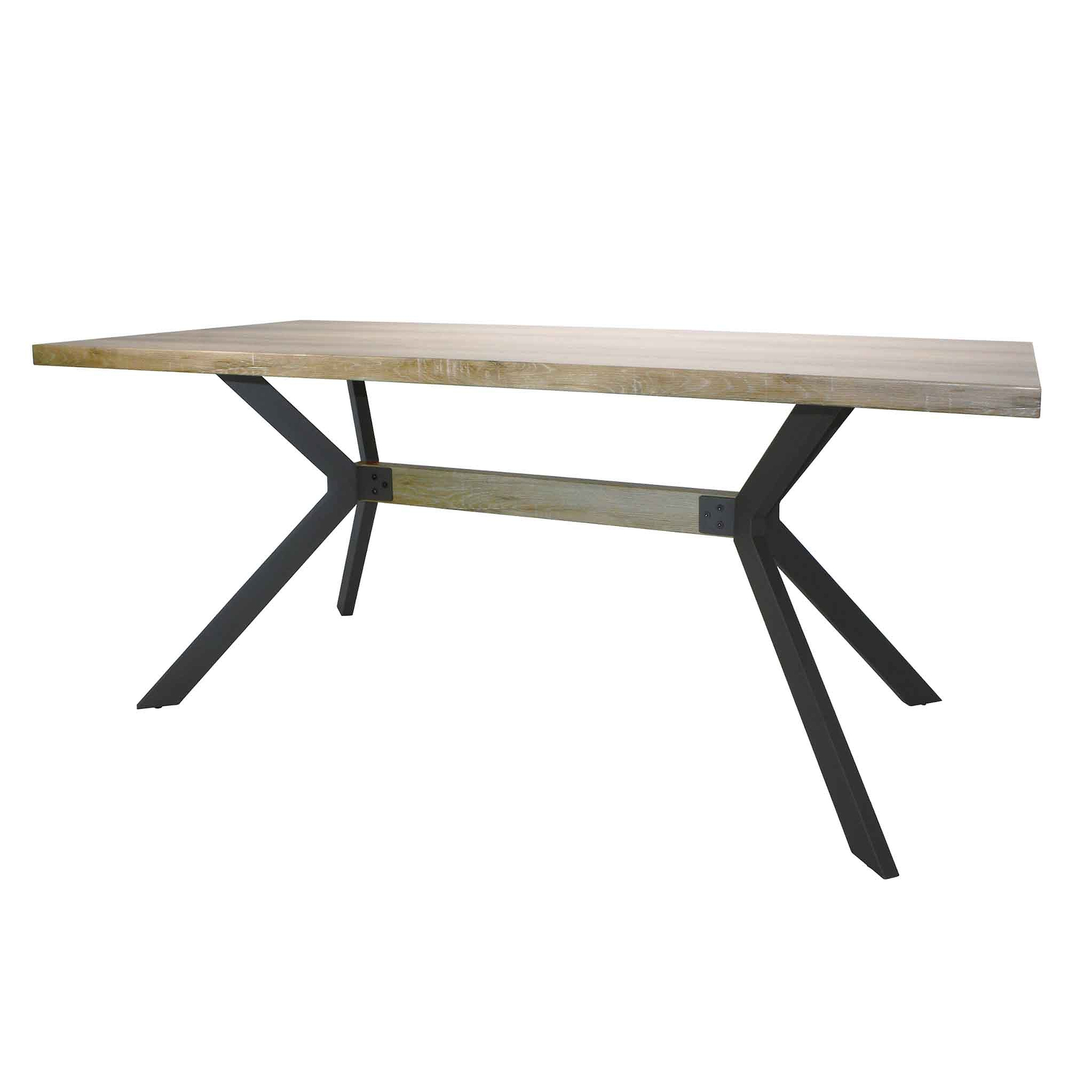 Allen 180cm Dining Table with Grey Steel Legs 