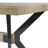 Allen 180cm Dining Table with Grey Steel Legs 
