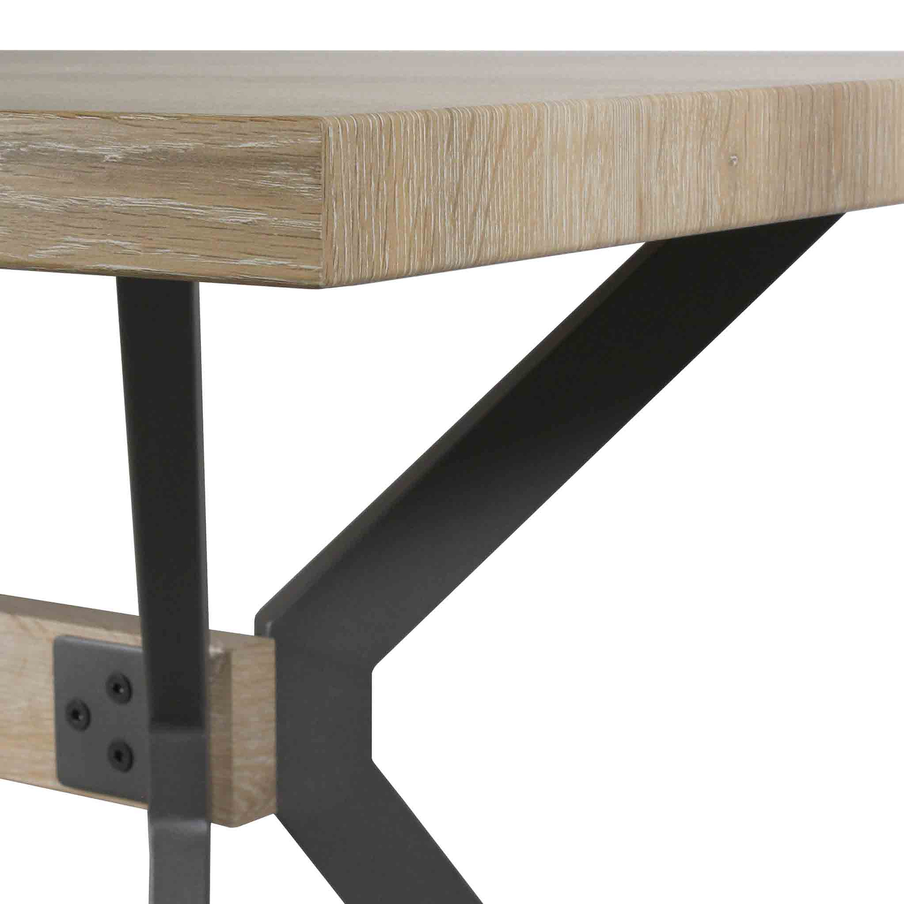 Allen 180cm Dining Table with Grey Steel Legs 