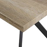 Allen 180cm Dining Table with Grey Steel Legs 