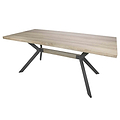 Allen 180cm Dining Table with Grey Steel Legs 