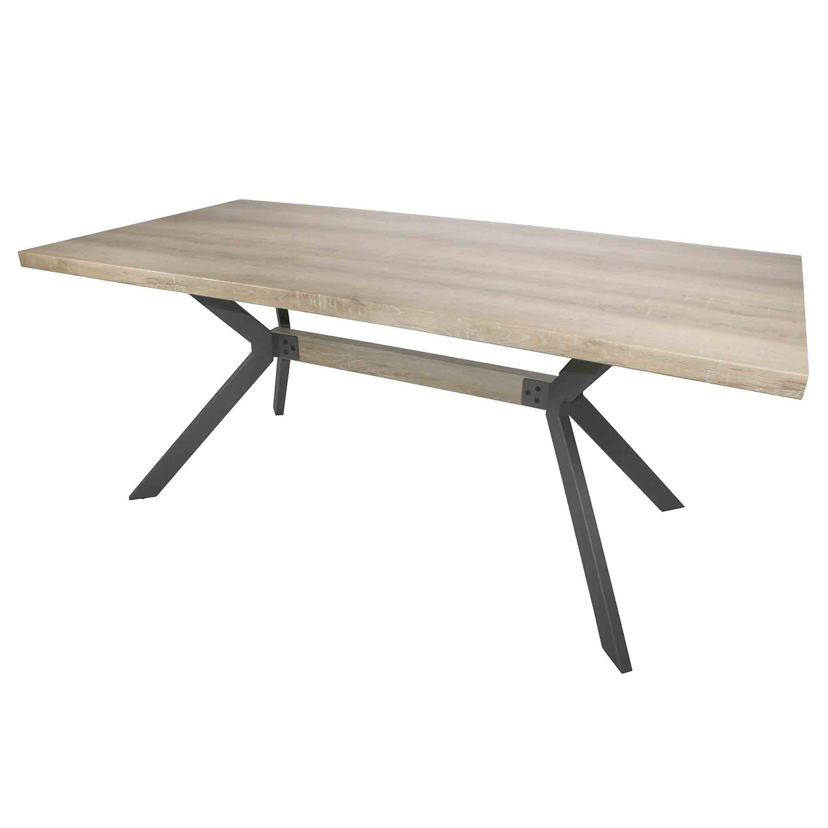 Allen 180cm Dining Table with Grey Steel Legs 