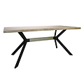 Allen 180cm Dining Table with Black Steel Legs from Roseland Furniture