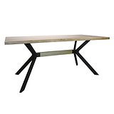 Allen 180cm Dining Table with Black Steel Legs from Roseland Furniture