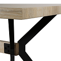 Allen 180cm Dining Table with Black Steel Legs 