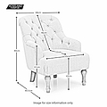 Linen Fabric Bianca Armchair - Size Guide