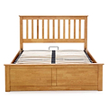 front view of the Trent Oak Wooden Ottoman Bed