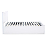 side view of the  Trent White Wooden Ottoman Bed 