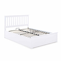  Trent White Wooden Ottoman Bed  with sprung pine slats