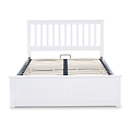 front view of the  Trent White Wooden Ottoman Bed 