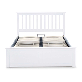 front view of the  Trent White Wooden Ottoman Bed 