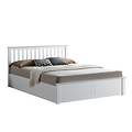 Trent White Wooden Ottoman King Size Bed 