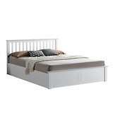  Trent White Wooden Ottoman King Size Bed 