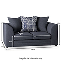Tisha Navy 2 Seater Sofa dimensions