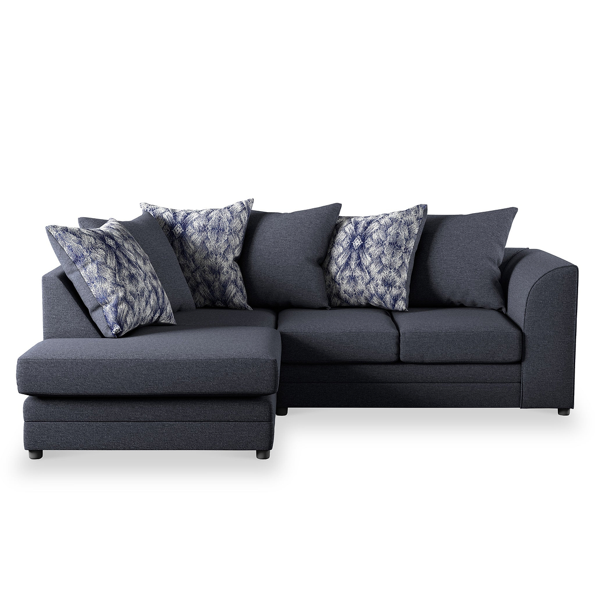 Tisha Navy Left Hand Corner Sofa