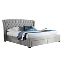 Stafford Grey Velvet King Size Storage Bed from Roseland Furniture