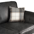 Edward Black Faux Leather 2 Seater Sofa