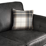 Edward Black Faux Leather 2 Seater Sofa
