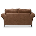 Edward Chocolate Faux Leather 2 Seater Sofa