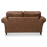 Edward Chocolate Faux Leather 2 Seater Sofa