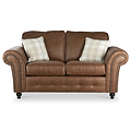 Edward Chocolate Faux Leather 2 Seater Couch by Roseland Furniture
