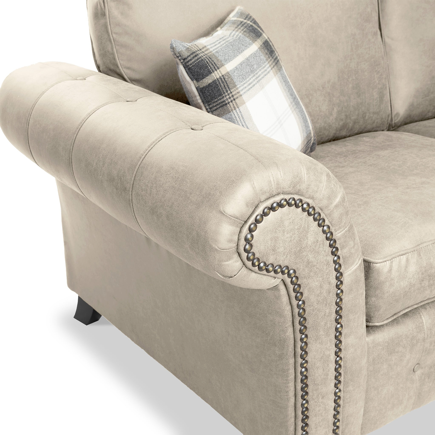 Edward Marble Faux Leather 3 Seater Sofa