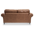 Edward Chocolate Faux Leather 3 Seater Sofa