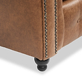 Edward Chocolate Faux Leather 3 Seater Sofa