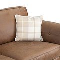 Edward Chocolate Faux Leather 3 Seater Sofa
