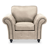 Edward Marble Faux Leather Armchair