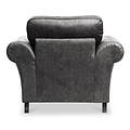 Edward Black Faux Leather Armchair