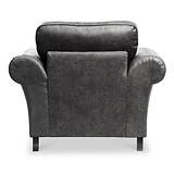 Edward Black Faux Leather Armchair