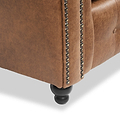 Edward Chocolate Faux Leather Armchair