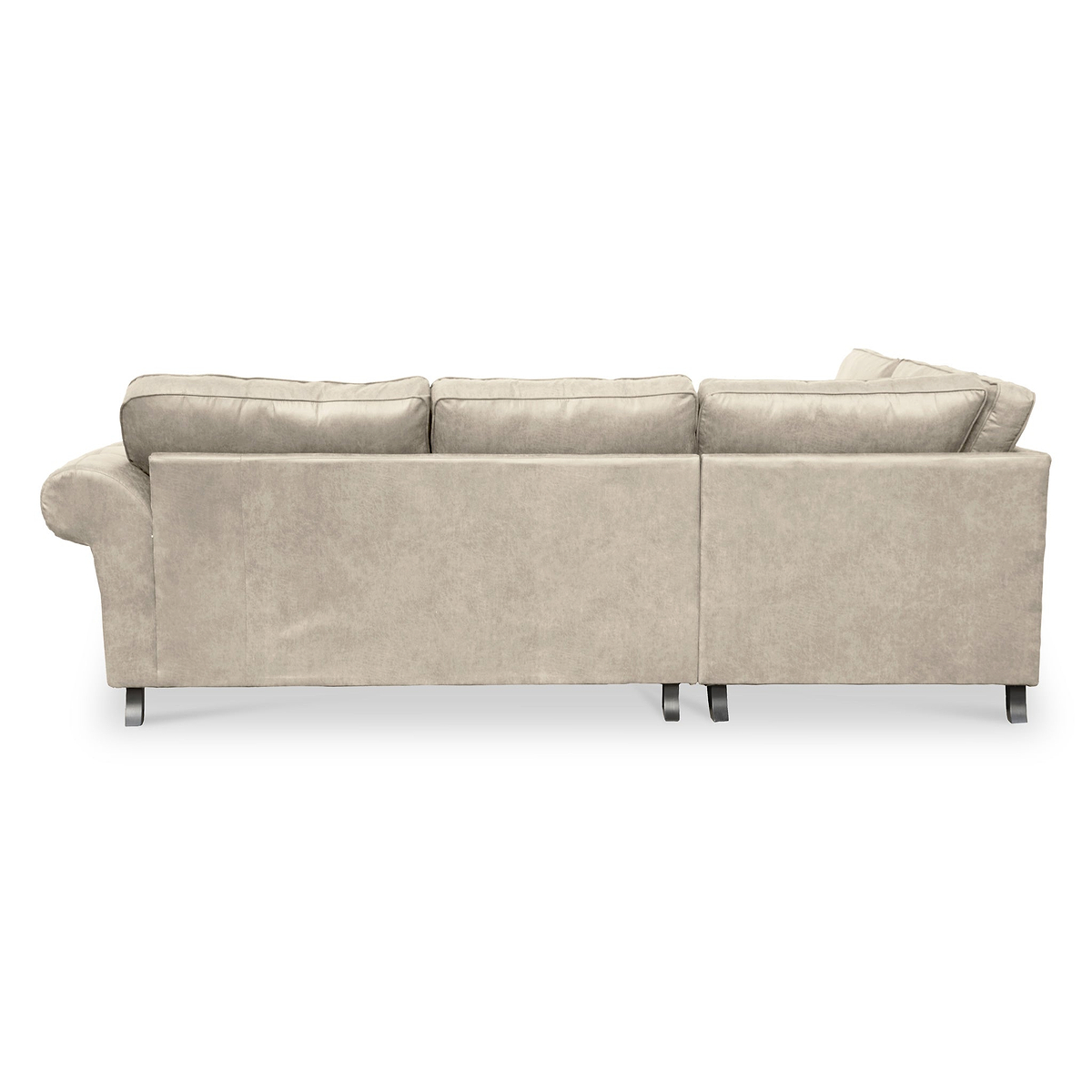 Edward Marble Faux Leather Left Hand Corner Sofa from Roseland Furniture