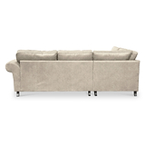 Edward Marble Faux Leather Left Hand Corner Sofa from Roseland Furniture