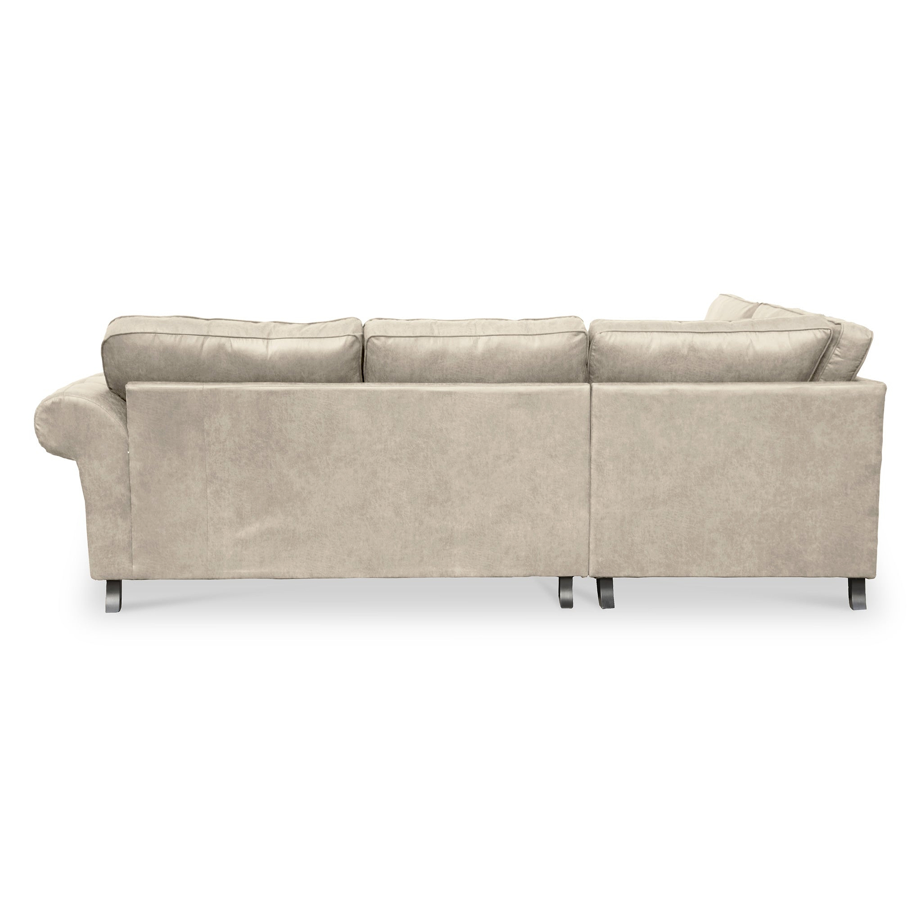 Edward Marble Faux Leather Left Hand Corner Sofa from Roseland Furniture
