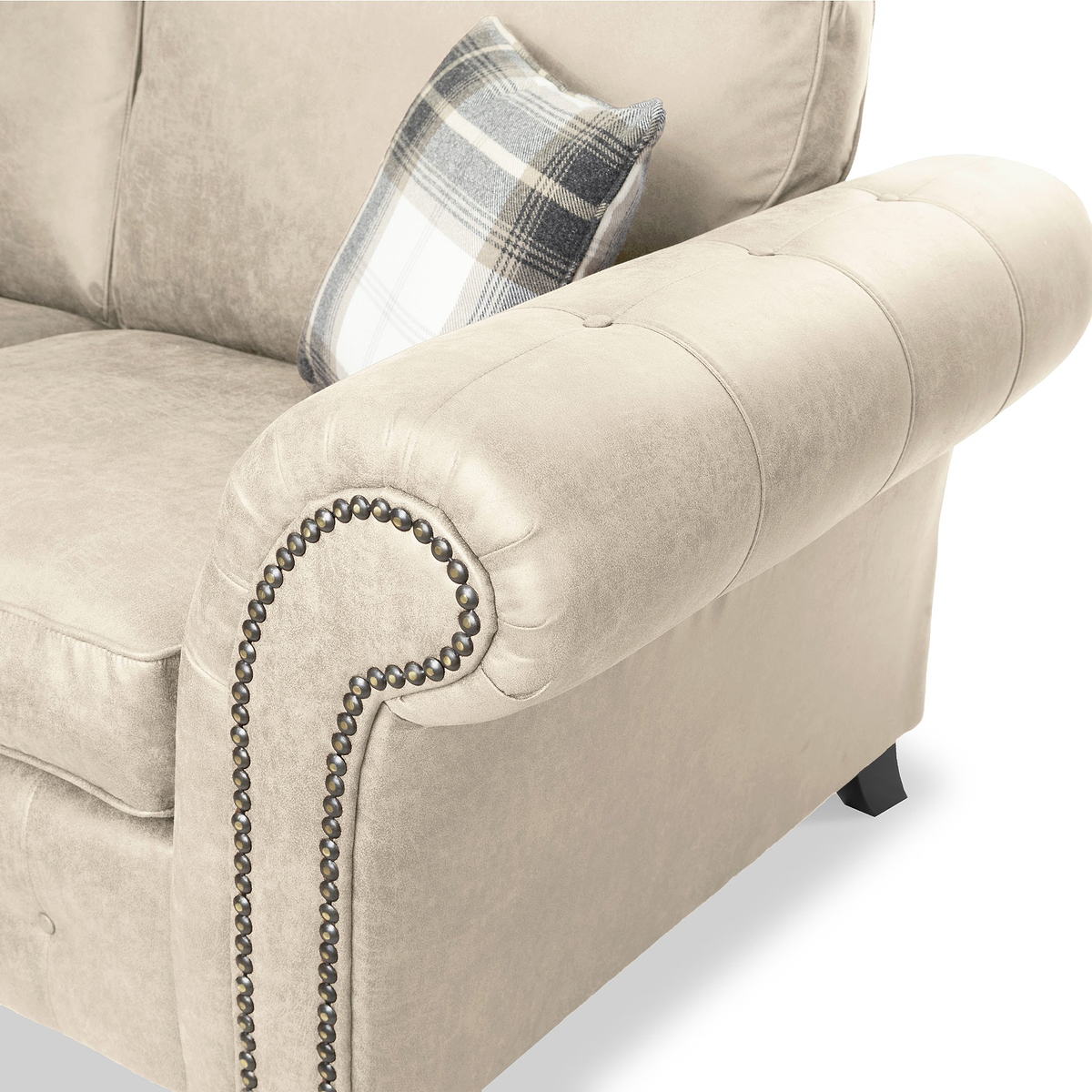 Edward Marble Faux Leather Left Hand Corner Sofa from Roseland Furniture