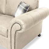 Edward Marble Faux Leather Left Hand Corner Sofa from Roseland Furniture