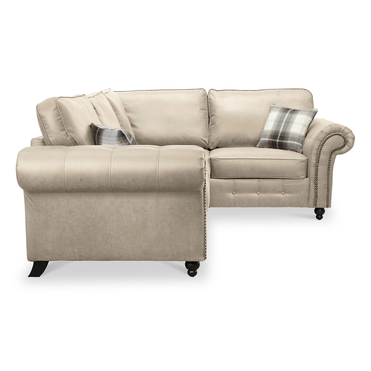 Edward Marble Faux Leather Right Hand Corner Sofa from Roseland Furniture