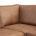 Edward Chocolate Faux Leather Right Hand Corner Sofa from Roseland Furniture