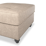 Edward Marble Faux Leather Footstool
