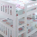close up of the top bunk on the Quad 4 Sleeper Small Double Bunk Bed