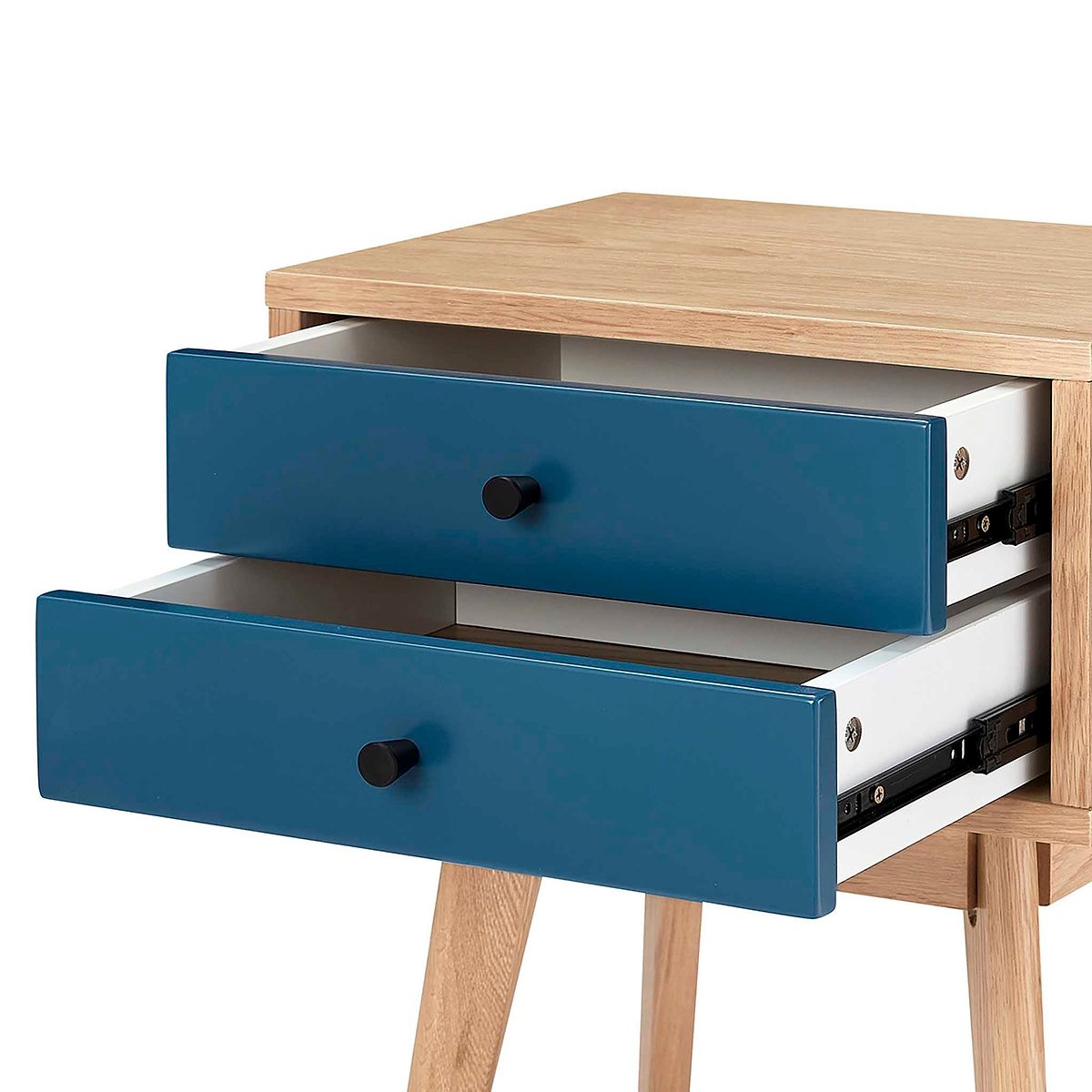Aubrey Blue 2 Drawer Bedside Table