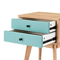 Aubrey Green 2 Drawer Bedside Table