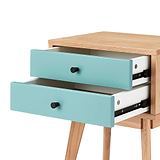Aubrey Green 2 Drawer Bedside Table