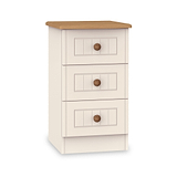 Brixham Cream 3 Drawer Bedside from Roseland