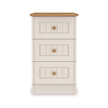 Brixham Cream 3 Drawer Bedside from Roseland